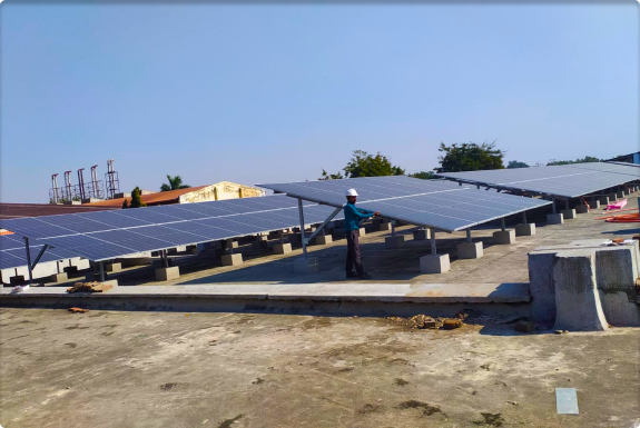 175 KW  ongrid solar power system installed at Tecumseh Products India Pvt Ltd - BALLABGARH FARIDABAD- HARYANA ON RCC ROOFTOP