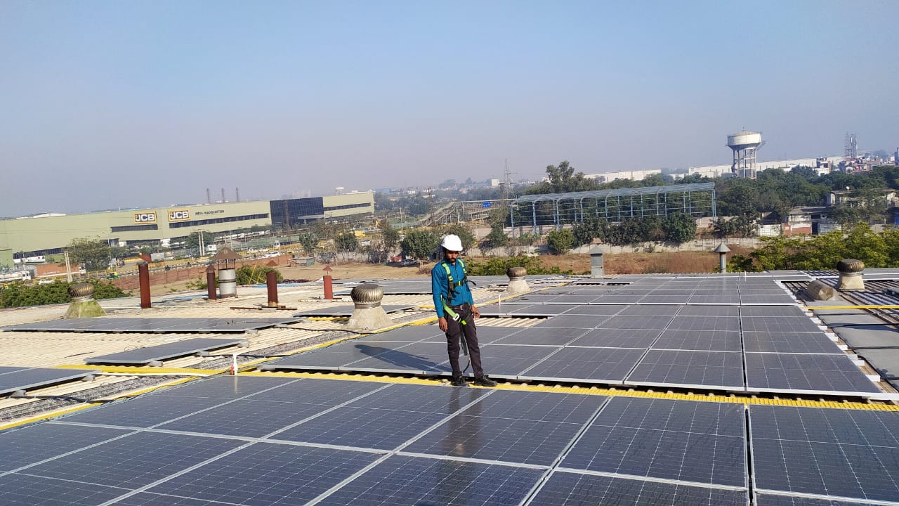 325 kw ongrid solar power system installed at Tecumseh Products India Pvt Ltd - BALLABGARH FARIDABAD- HARYANA ON TIN SHED (METRO SHEET)