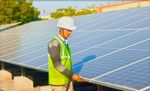 175 KW  ongrid solar power system installed at Tecumseh Products India Pvt Ltd - BALLABGARH FARIDABAD- HARYANA ON RCC ROOFTOP