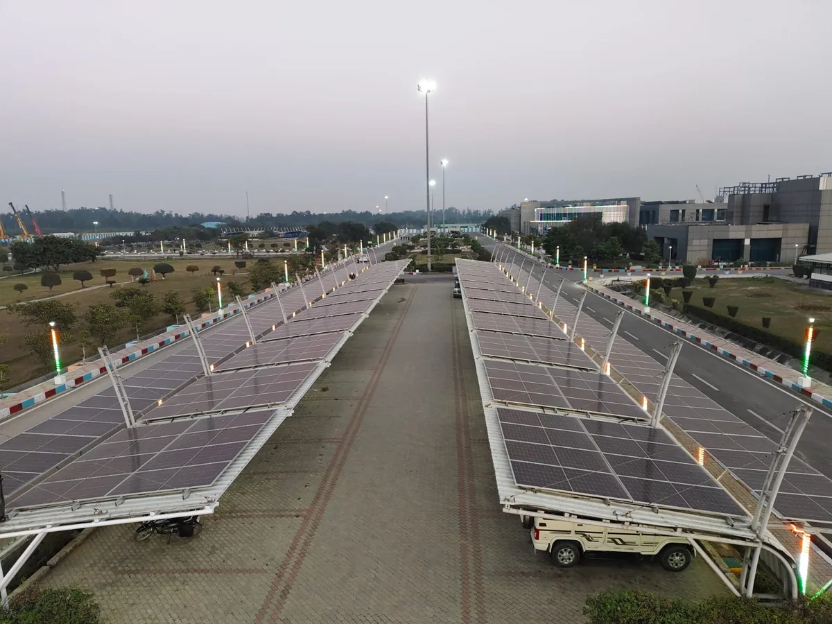 MGetEnergy commercial solar carport installation - 45+ MWp delivered across India